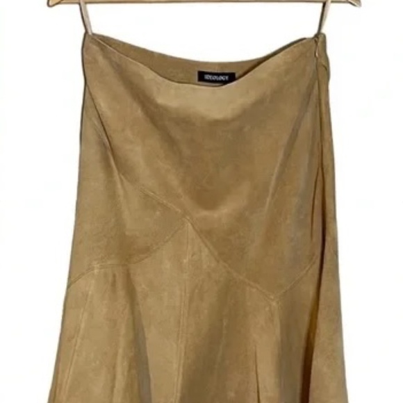 Ideology Petite Vintage Suede Skirt, Size 4P - Picture 2 of 4